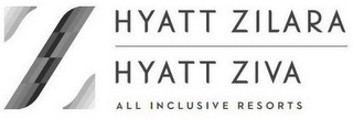 Z HYATT ZILARA HYATT ZIVA ALL INCLUSIVERESORTS logo