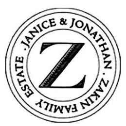 Z · JANICE & JONATHAN · ZAKIN FAMILY ESTATE logo