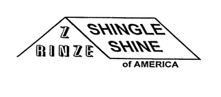 Z RINZE SHINGLE SHINE OF AMERICA logo
