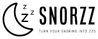 Z Z Z SNORZZ TURN YOUR SNORING INO ZZS logo