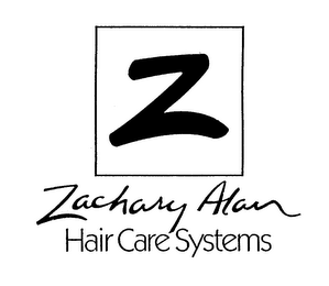 Z ZACHARY ALAN HAIR CARE SYSTEMS logo