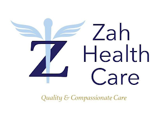 Z ZAH HEALTH CARE QUALITY & COMPASSIONATE CARE logo