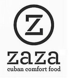 Z ZAZA CUBAN COMFORT FOOD logo