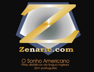 Z ZENARIC.COM O SONHO AMERICANO FITAS DIDÁTICOS DA LINGUA INGLESA (EM PORTUGUÊS) logo