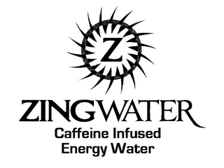 Z ZINGWATER CAFFEINE INFUSED ENERGY WATER logo