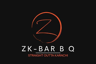 Z ZK-BAR B Q STRAIGHT OUTTA KARACHI logo