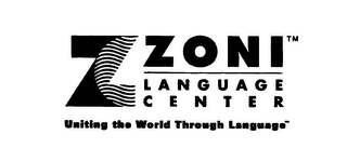 Z ZONI LANGUAGE CENTER UNITING THE WORLD THROUGH LANGUAGE logo
