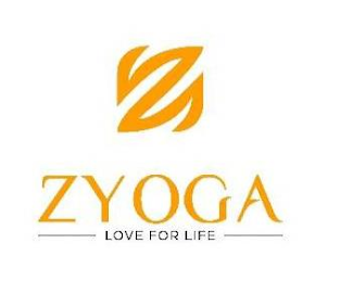 Z ZYOGA LOVE FOR LIFE logo