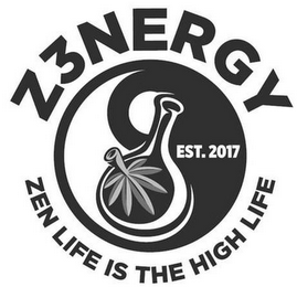 Z3NERGY EST. 2017 ZEN LIFE IS THE HIGH LIFE logo