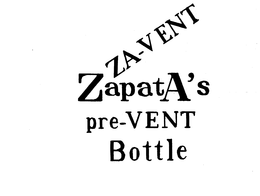 ZA-VENT ZAPATA'S PRE-VENT BOTTLE logo