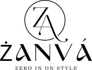 ZA ZANVA ZERO IN ON STYLE logo