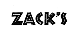 ZACK'S logo