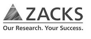 ZACKS OUR RESEARCH. YOUR SUCCESS. logo