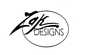 ZAK DESIGNS logo