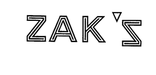 ZAK'S logo