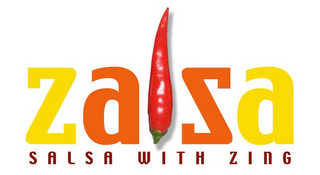 ZALSA SALSA WITH THE ZING logo
