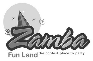 ZAMBA FUN LAND THE COOLEST PLACE TO PARTY logo