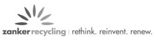 ZANKERRECYCLING RETHINK. REINVENT. RENEW. logo