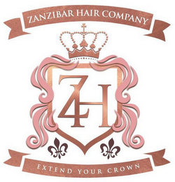ZANZIBAR HAIR COMPANY EXTEND YOUR CROWNZH logo