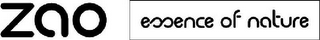 ZAO ESSENCE OF NATURE logo