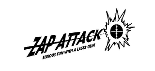 ZAP ATTACK SERIOUS FUN WITH A LASER GUN logo
