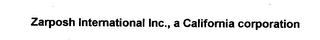 ZARPOSH INTERNATIONAL INC. logo