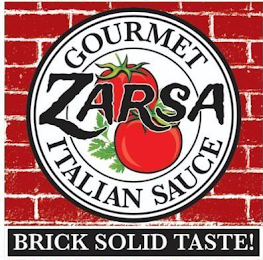 ZARSA GOURMET ITALIAN SAUCE BRICK SOLID TASTE logo