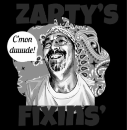ZARTY'S FIXINS' C'MON DUUUDE! logo