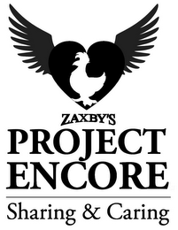 ZAXBY'S PROJECT ENCORE SHARING & CARING logo