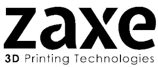 ZAXE 3D PRINTING TECHNOLOGIES logo