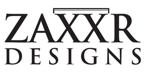 ZAXXR DESIGNS logo