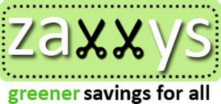 ZAXXYS GREENER SAVINGS FOR ALL logo