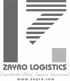 ZAYRO LOGISTICS COMPETITIVIDAD GLOBAL, COMERCIO INTERNACIONAL WWW.ZAYRO.COM logo