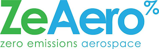 ZEAERO% ZERO EMISSIONS AEROSPACE logo