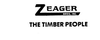 ZEAGER BROS. INC. THE TIMBER PEOPLE logo