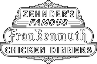 ZEHNDER'S FAMOUS FRANKENMUTH CHICKEN DINNERS logo