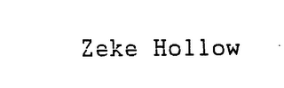 ZEKE HOLLOW logo