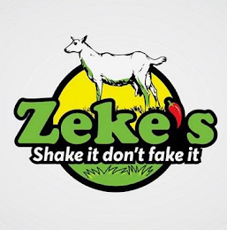 ZEKE'S SHAKE IT DON'T FAKE IT logo