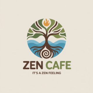 ZEN CAFE IT'S A ZEN FEELING logo
