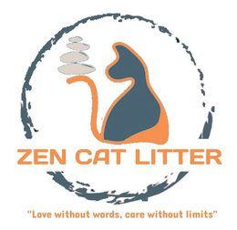 ZEN CAT LITTER "LOVE WITHOUT WORDS, CARE WITHOUT LIMITS" logo