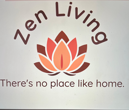 ZEN LIVING THERE'S NO PLACE LIKE HOME. logo