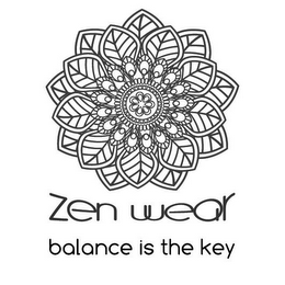 ZEN WEAR BALANCE IS THE KEY logo