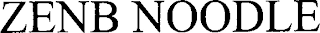 ZENB NOODLE logo