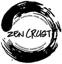 ZENCRUST ORGANICS GLUTEN FREE VEGAN SOY FREE GET ENLIGHTENED A WORRY FREE FOOD logo