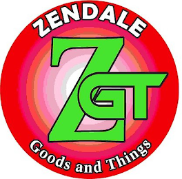 ZENDALE ZGT GOODS AND THINGS logo