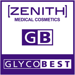 [ZENITH] MEDICAL COSMETICS GB GLYCOBEST logo