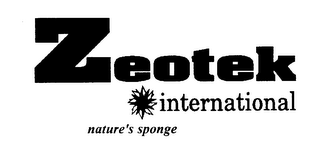 ZEOTEK INTERNATIONAL NATURE'S SPONGE logo