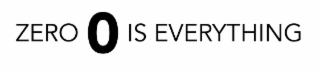 ZERO 0 IS EVERYTHING logo