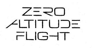 ZERO ALTITUDE FLIGHT logo