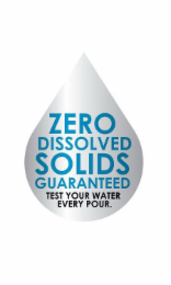 ZERO DISSOLVED SOLIDS GUARANTEED TEST YOUR WATER EVERY POUR.